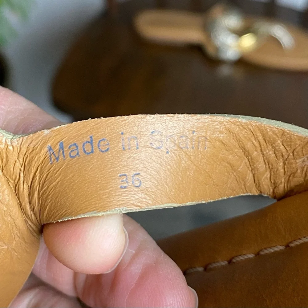 Womens See by Chloé Hana Leather Sandals Size 36 Made in Spain